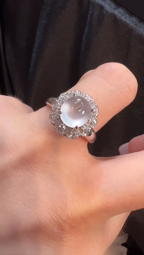 【闪购商品】翡翠戒指18K金镶嵌戒指