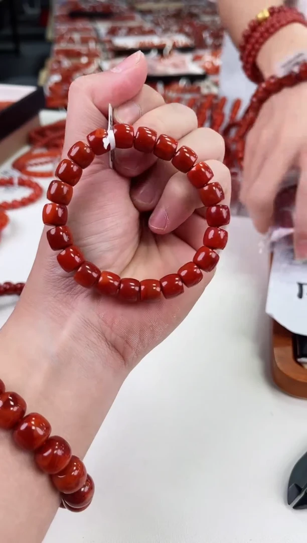 【闪购商品】南红玛瑙瓦西直切手串9+未镶嵌一个/条