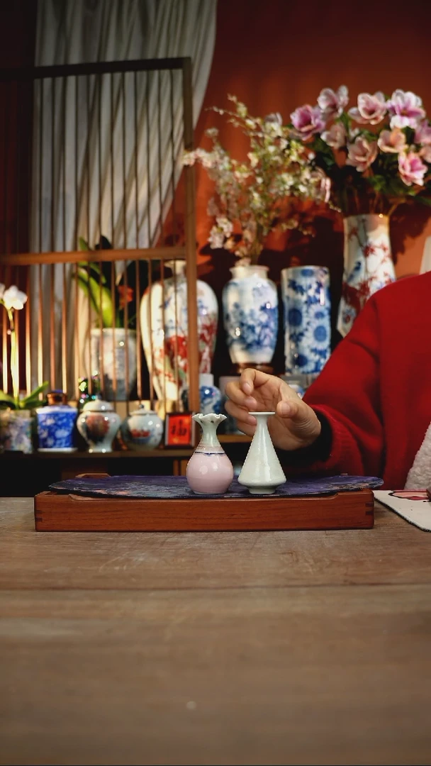 当代景德镇设计师釉下手绘陶瓷花瓶