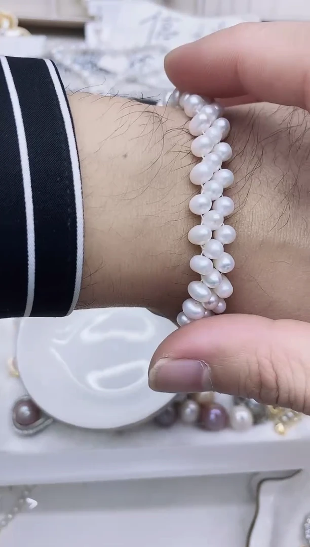未镶嵌手链淡水珍珠手链