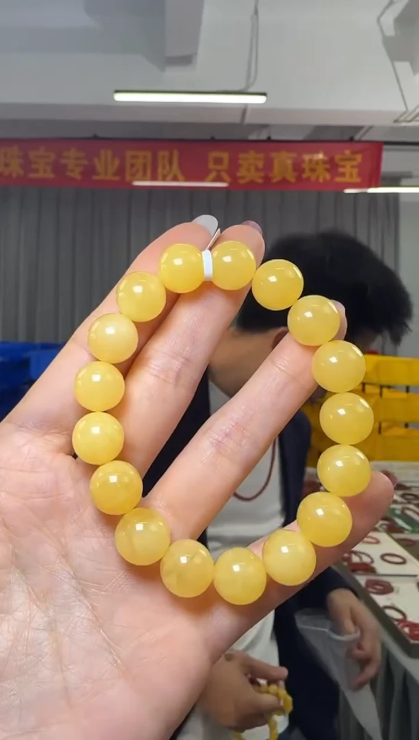 【闪购商品】蜜蜡手串未镶嵌蜜蜡圆珠单圈手串约12mm