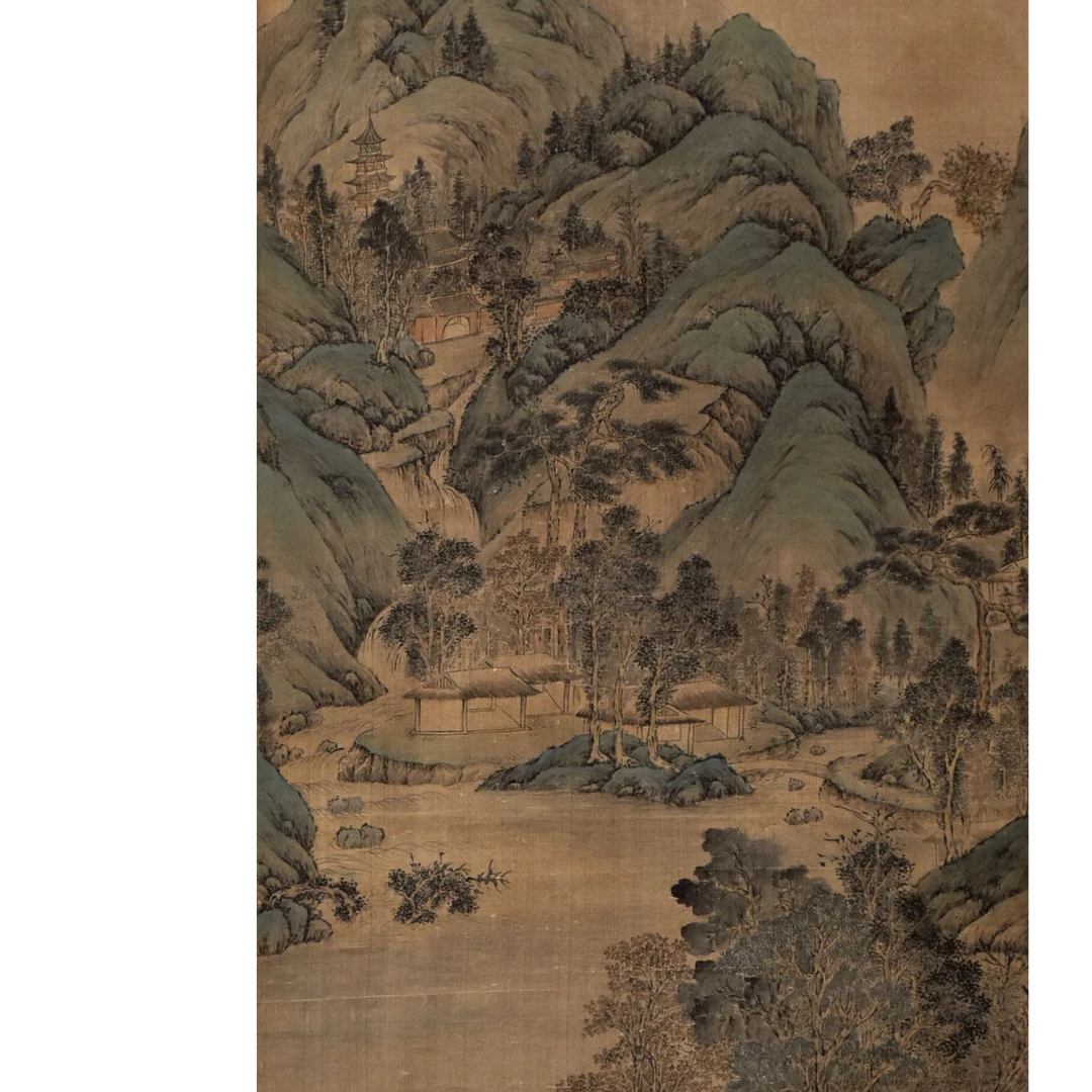 HM9443 短澈轻山烂漫游 126×57 绢本立轴 6.4平尺