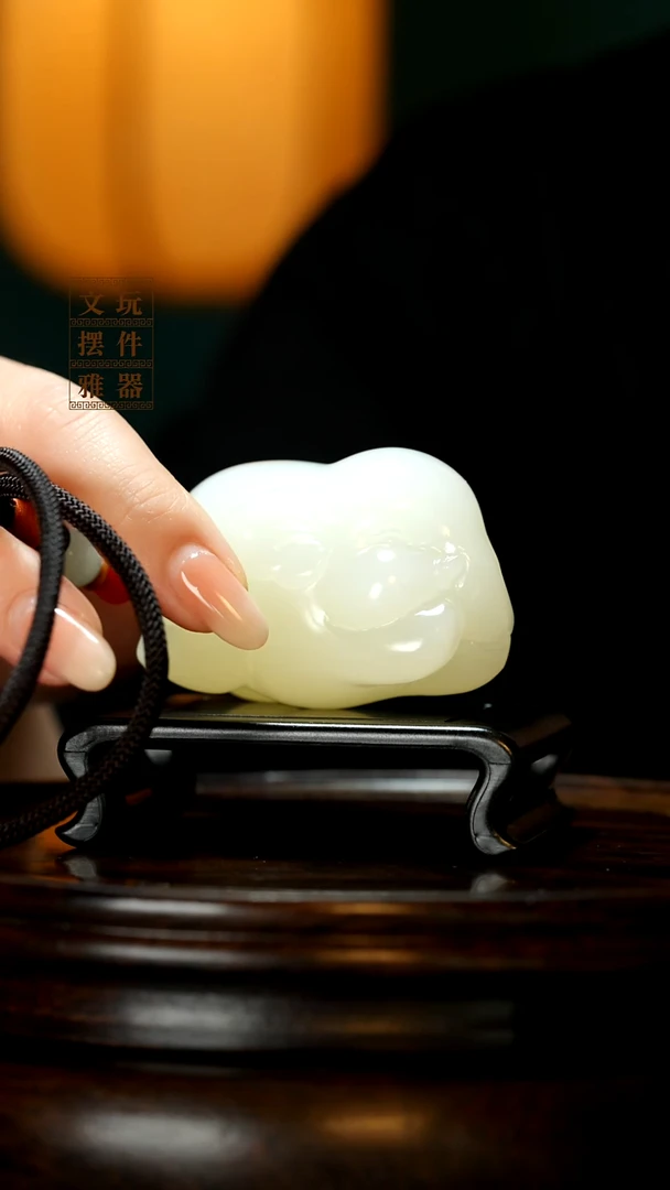 玉《吉祥小象》手把件摆件