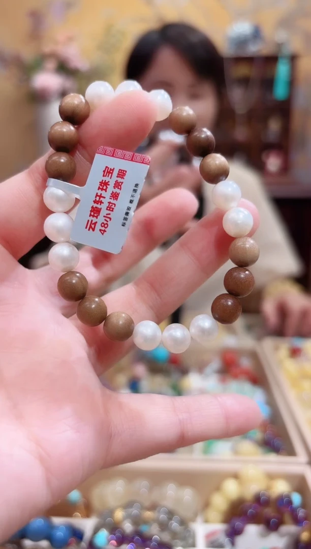 未镶嵌手串淡水珍珠设计款珠串8+