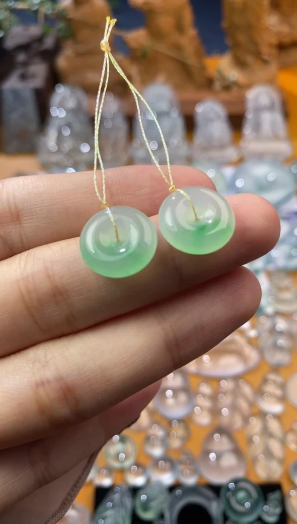 【闪购商品】定制翡翠未镶嵌平安扣13.3*4.1