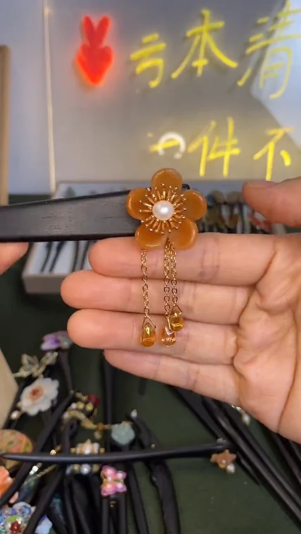 非金属木质爱*啥美丽发簪