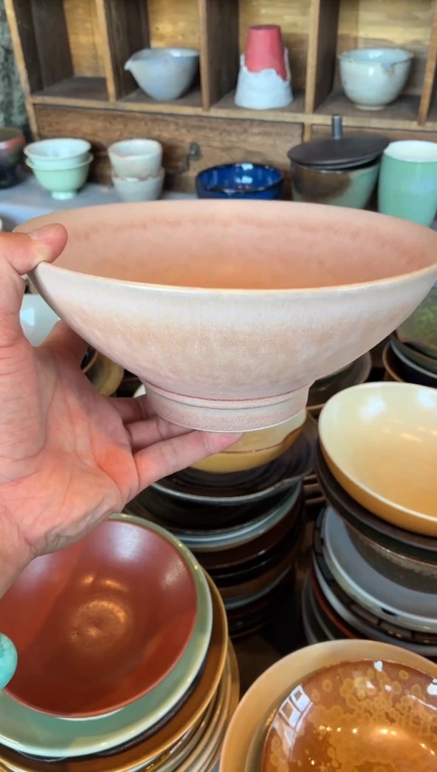 瓷片9寸藕粉高足大碗（全量）