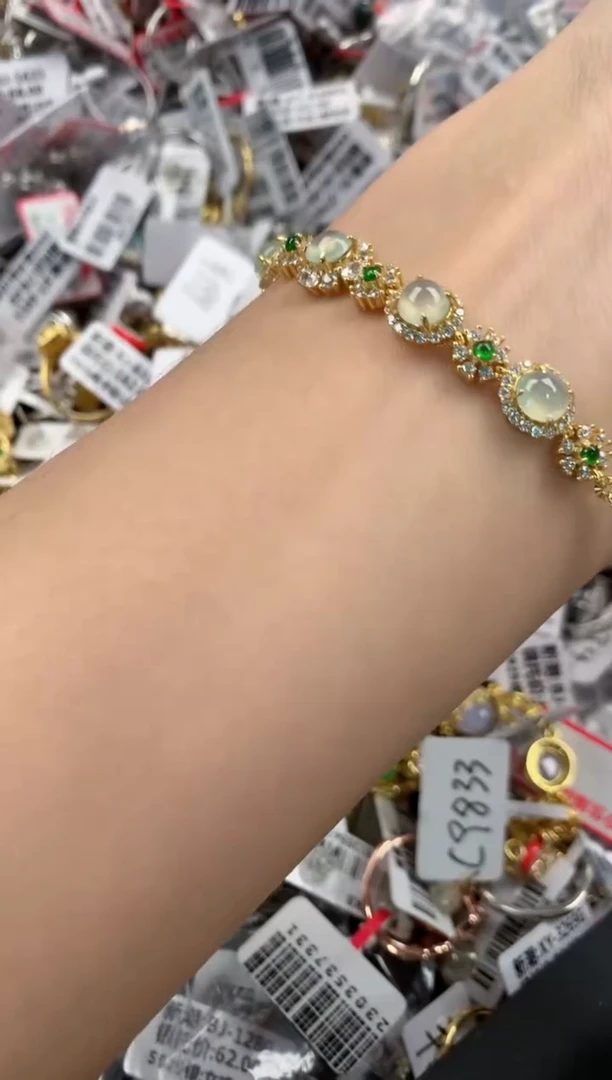 银S925镶嵌戒指翡翠888   2