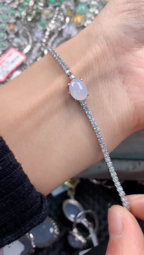 银S925镶嵌戒指翡翠44-----9