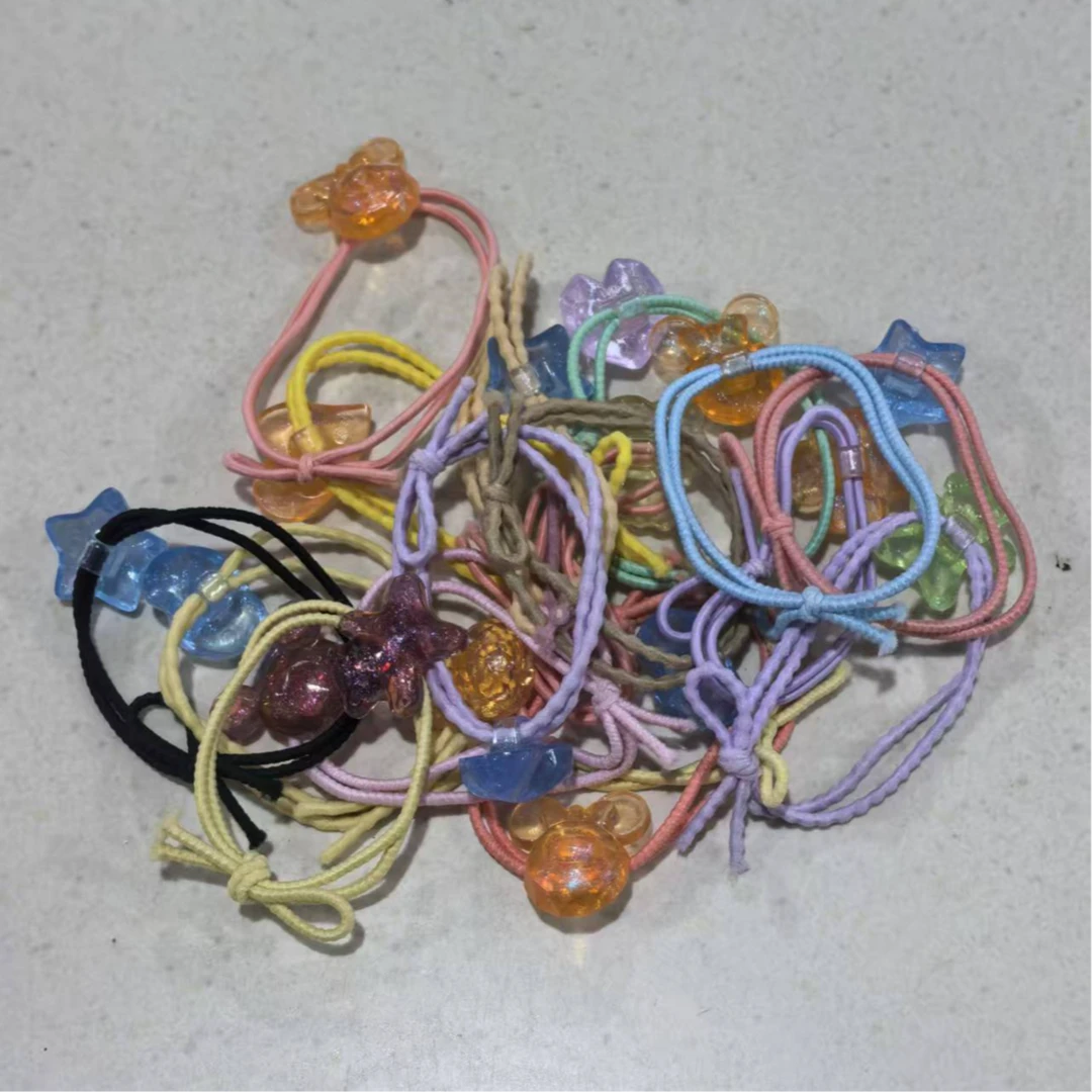 卡通皮筋头饰女清新彩色发圈甜美风发饰头绳