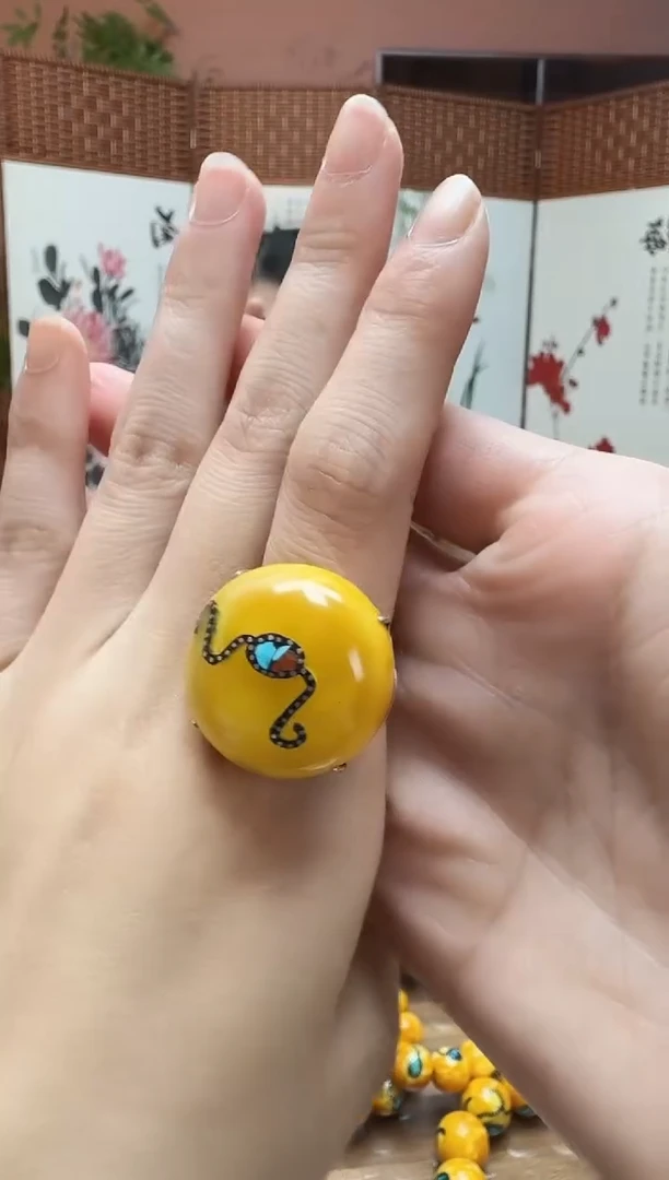 银S925镶嵌颈饰蜜蜡3146天然蜜蜡珠宝奇石全都保真