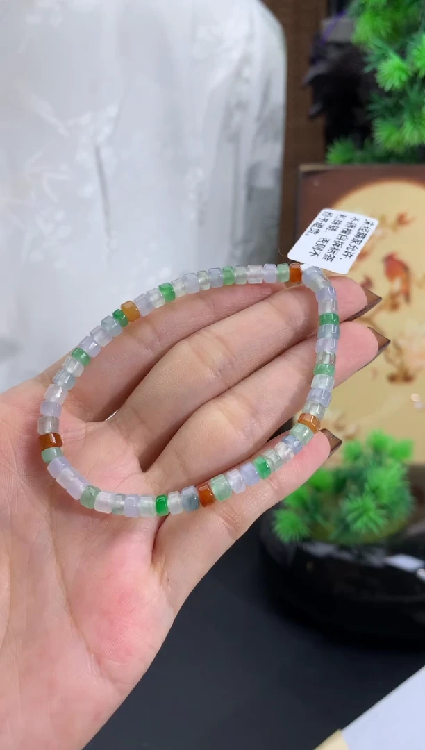 未镶嵌手串翡翠卡4.3-4.6mm