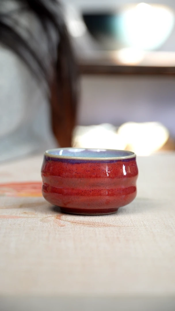 杯子瓷钧窑茶器摆件