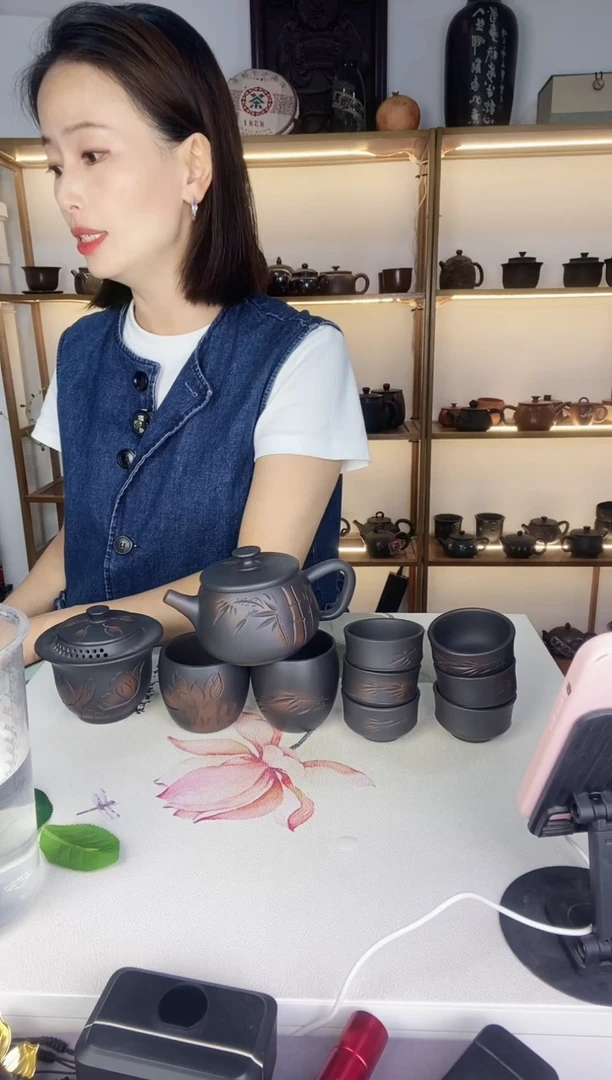 家**发竹子300九件套带荷花主人一个