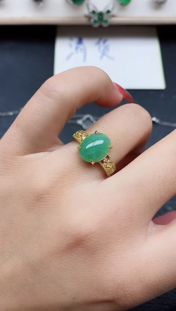 【闪购商品】翡翠戒指银S925镶嵌11111