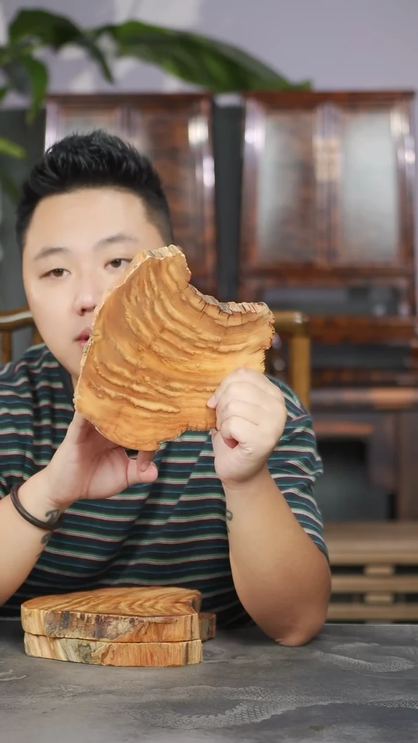 柏木（崖柏）471号陈化干油料原木甜香杯垫香片