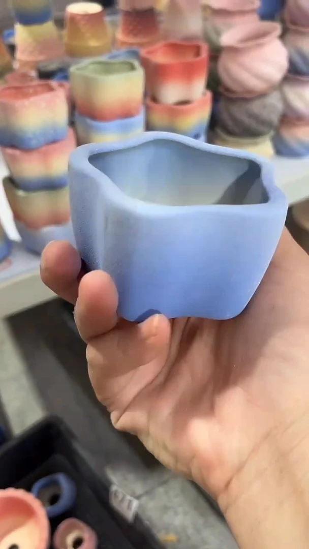 麦饭石粗陶多肉花盆