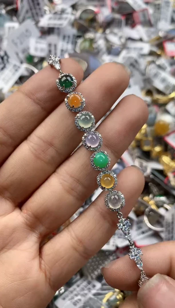 银S925镶嵌戒指翡翠999-----7