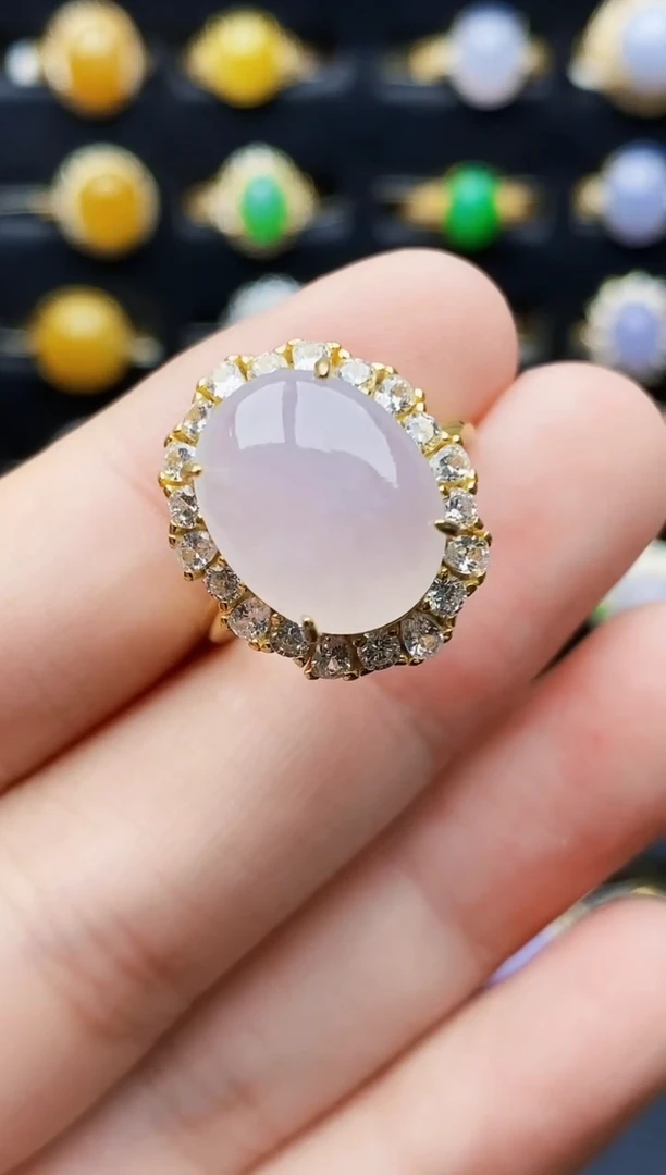 银S925镶嵌戒指翡翠4219