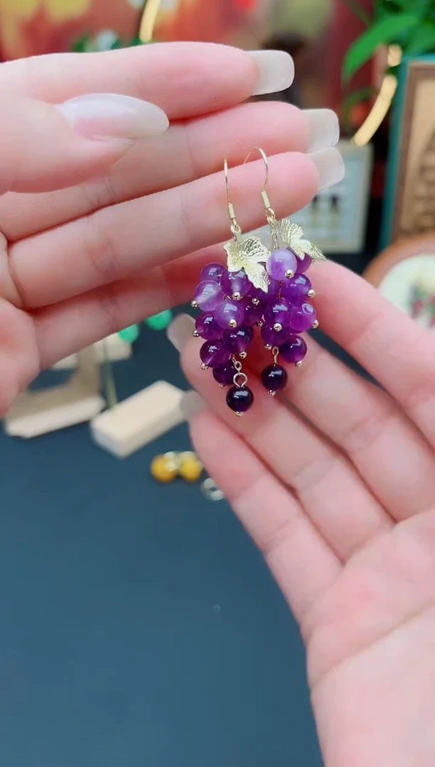 水晶耳饰银S925镶嵌439000