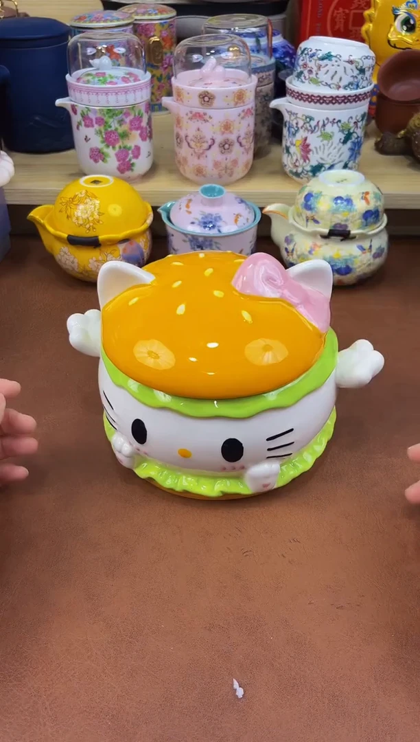 陶瓷茶具摆件旅行套组