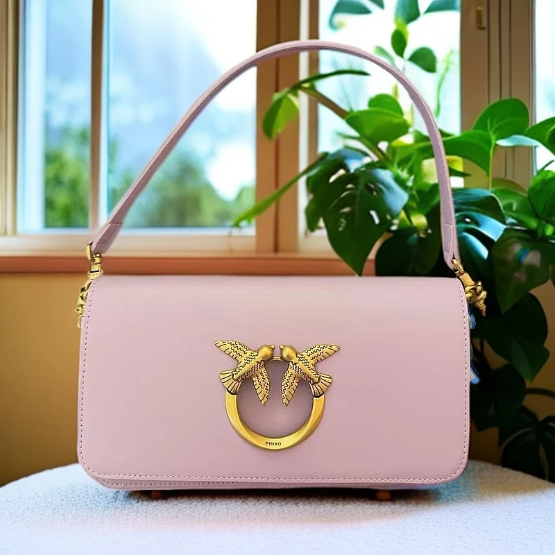 95新   pinko粉紫色燕子单肩包 1182 8383