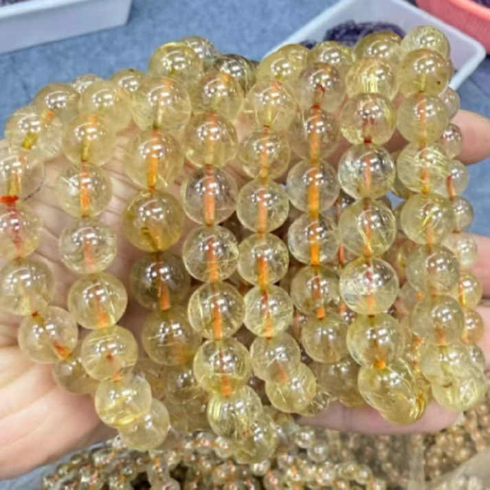 【顶顶好货】天然金发晶手链多样性发一