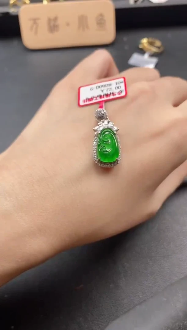 银S925镶嵌戒指翡翠51511