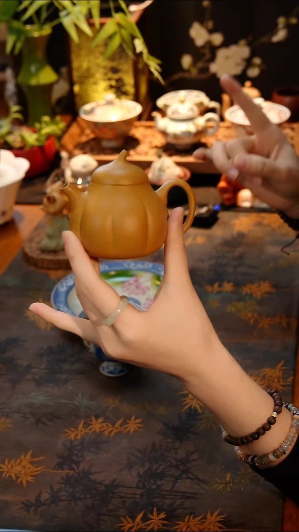 茶壶黄金段泥紫砂壶茄瓜紫砂壶