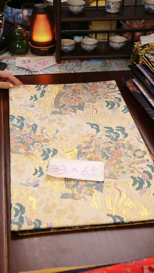 西阵织花舟一梦双面】中国风干泡织锦茶席33*65