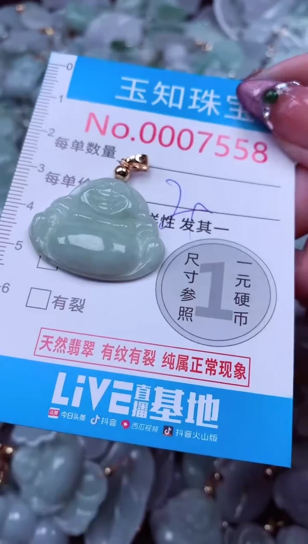 吊坠(不含链)未镶嵌翡翠7558