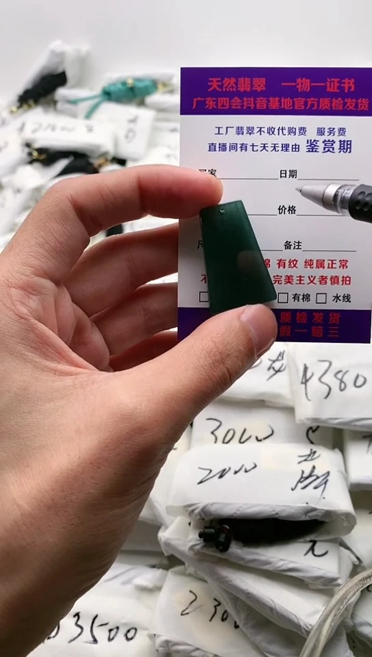 翡翠未镶嵌颈饰无事牌