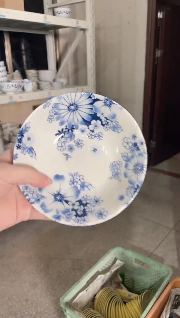 陶瓷2只花聚会沙拉碗 微瑕