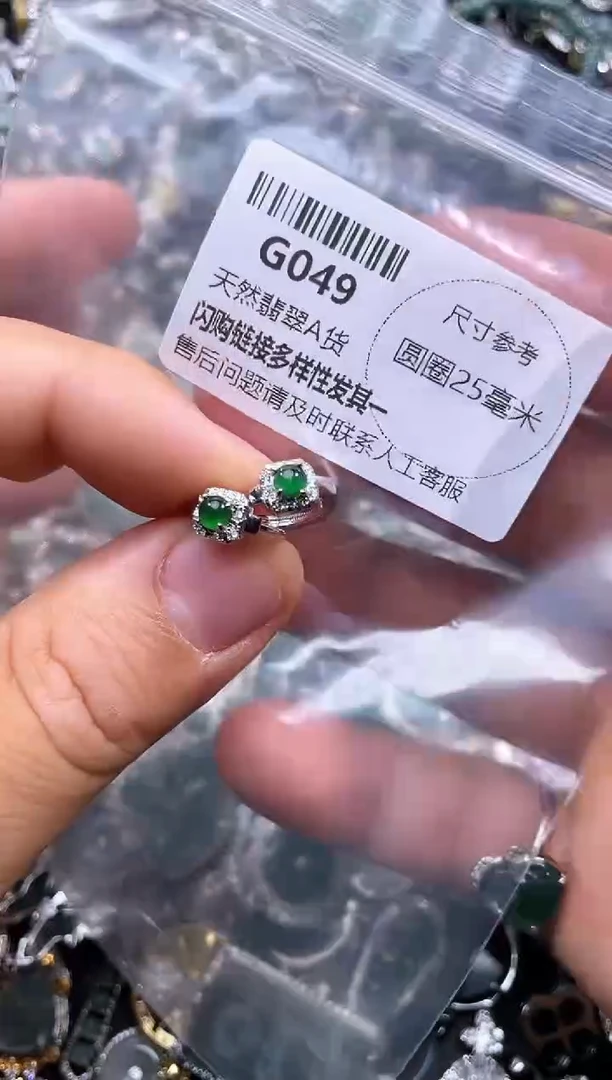 【闪购商品】翡翠颈饰未镶嵌G049耳扣
