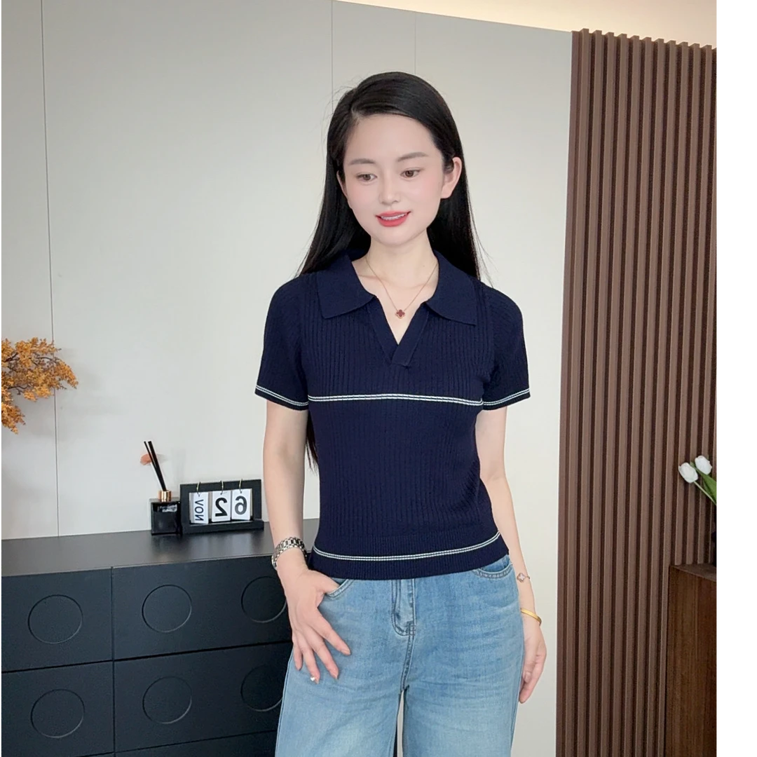 [程程家]2263镜面修身显瘦针织衫