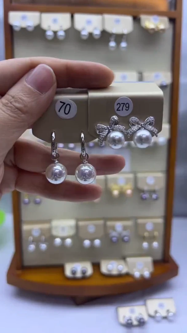 未镶嵌耳饰淡水珍珠70+279