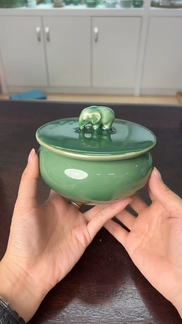 龙泉云间青瓷小米茶器
