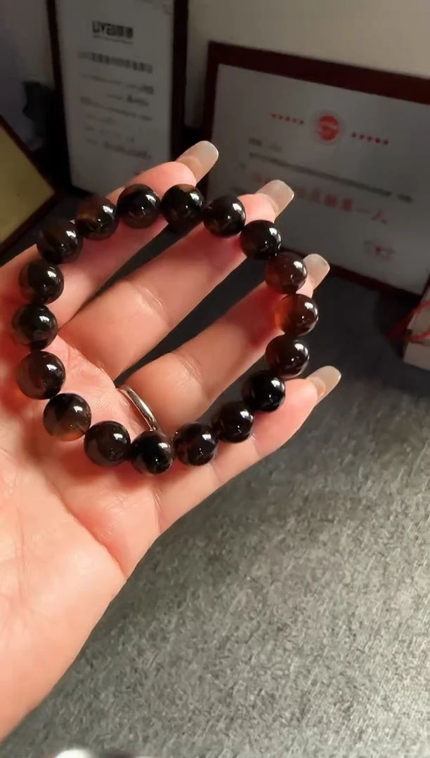 手串琥珀未镶嵌#18微瑕缅甸琥珀翁珀手串11-12mm