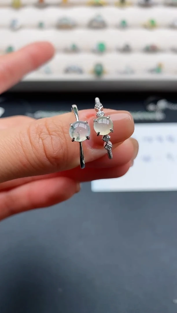 银S925镶嵌戒指翡翠555555555+10