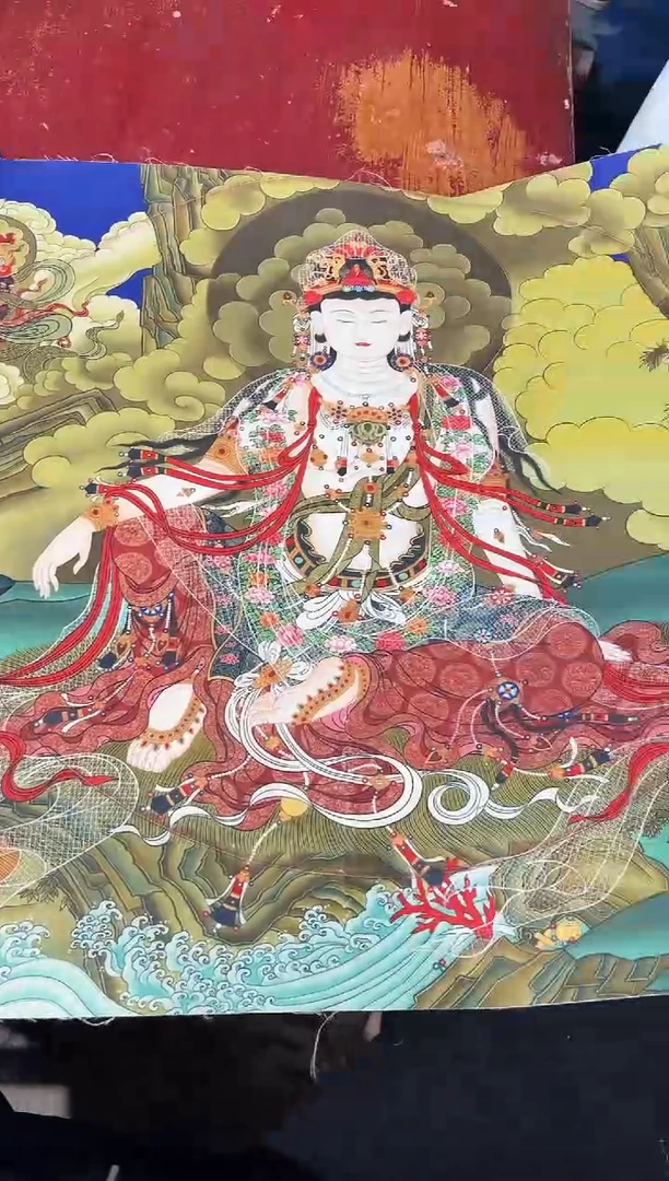 卷轴画龙妹的唐卡tk16108