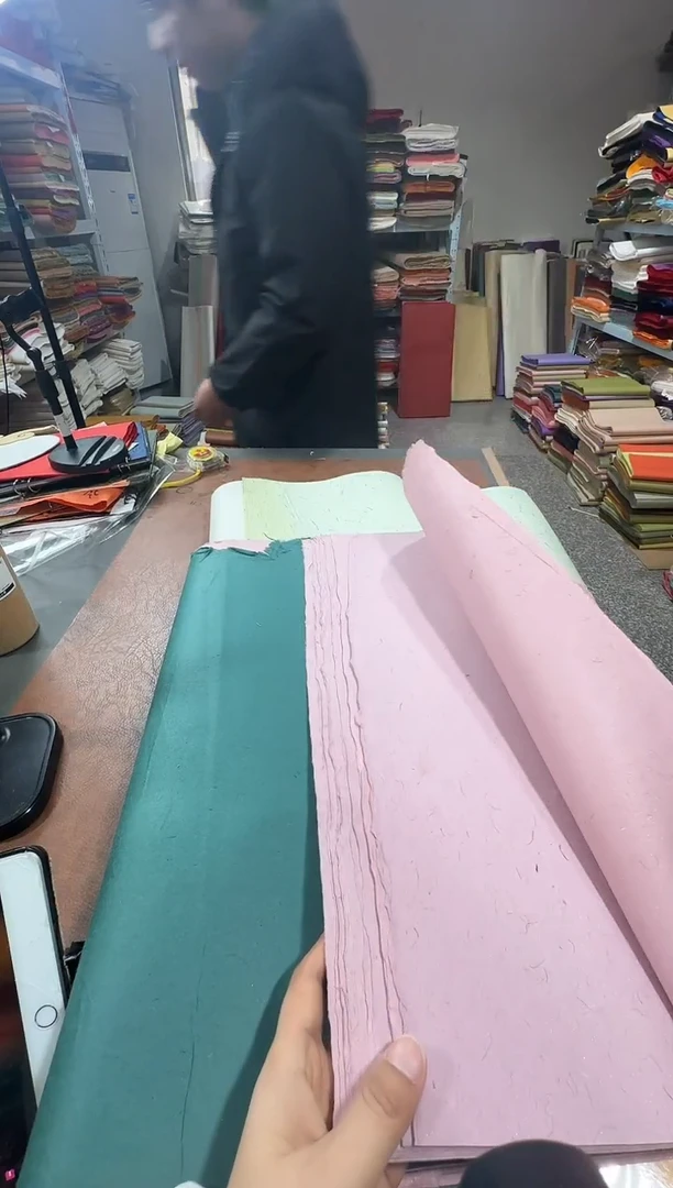 48*180双拼藕粉麻纸真金50张