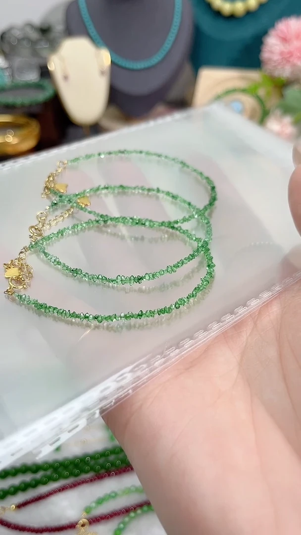 【闪购商品】手链银S925镶嵌钻石绿色99