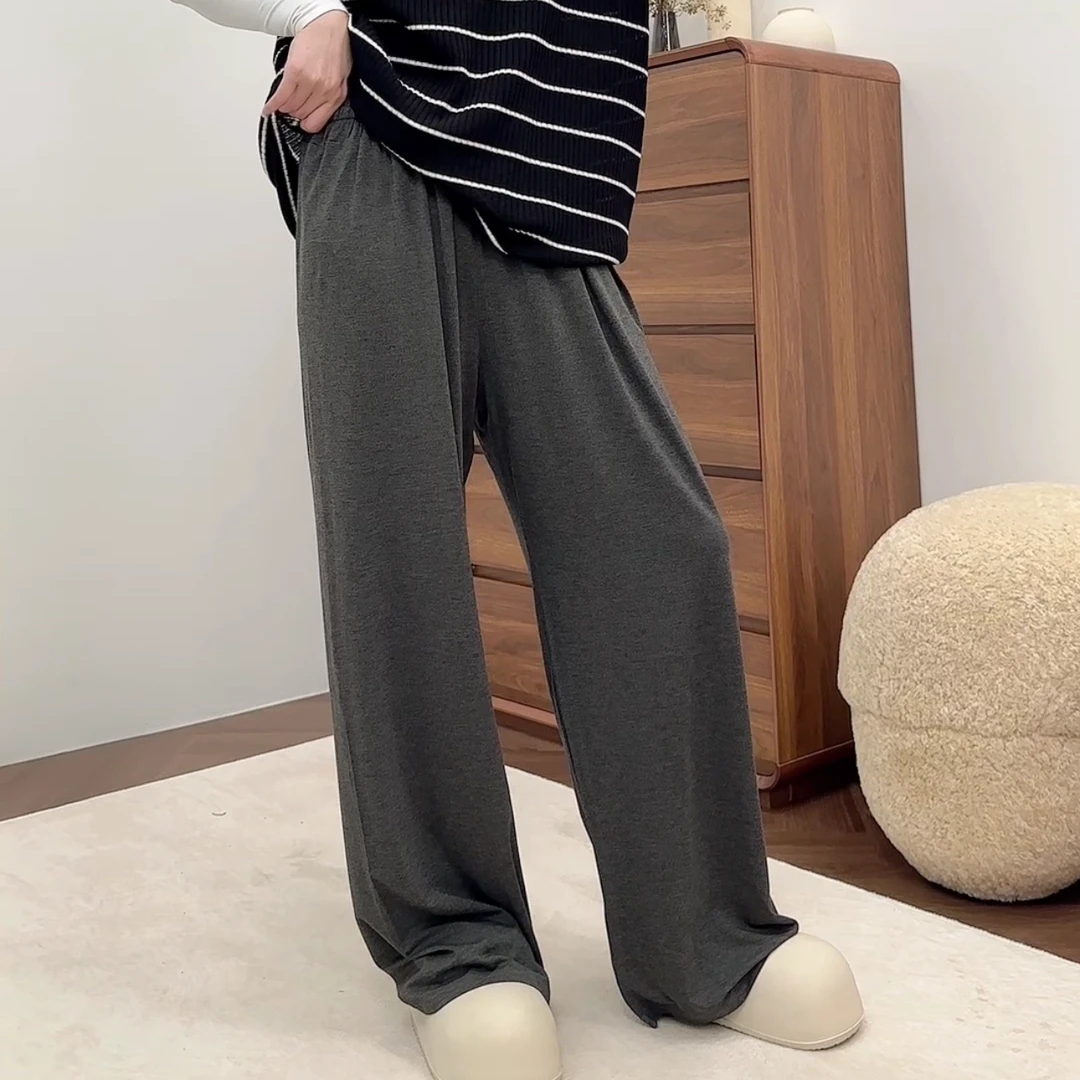 【林南南】直筒面膜裤时尚休闲百搭宽松大码简约舒适699886