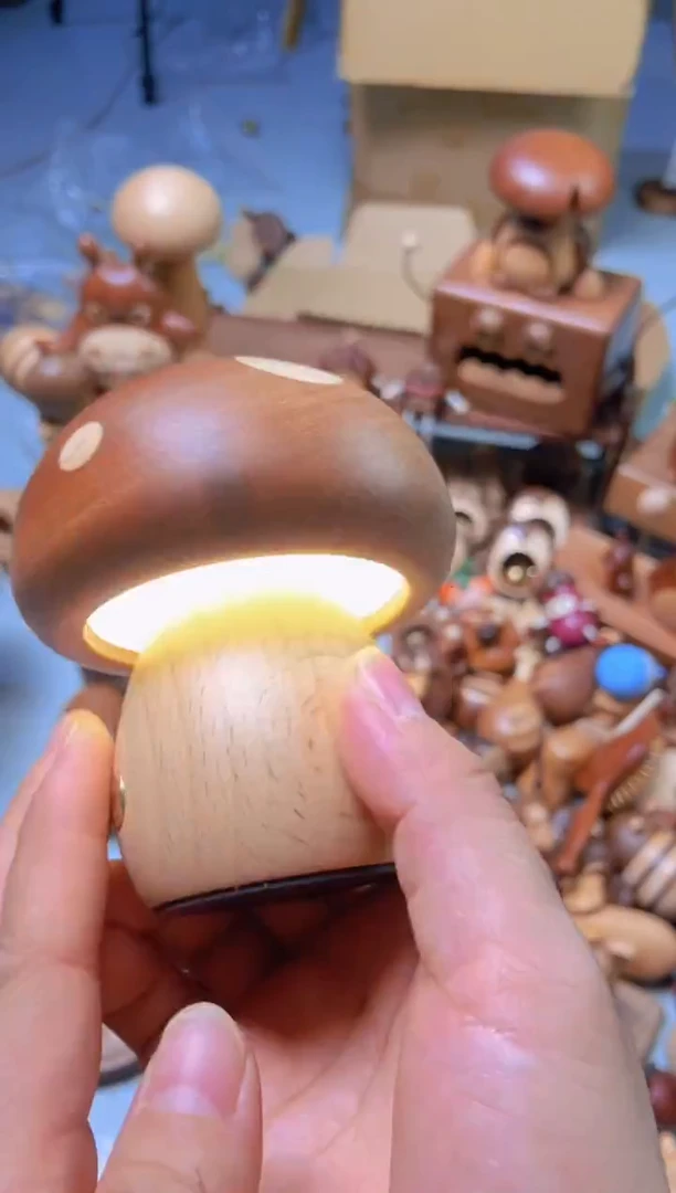 小号乌檀木蘑菇灯