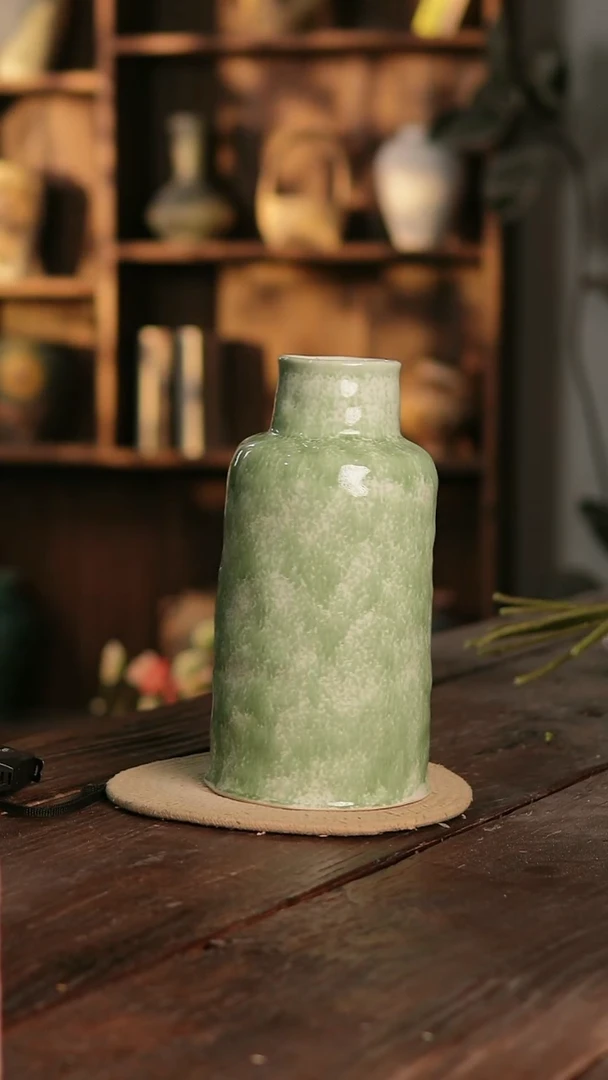 摆件30-324 陶瓷花器高28口径8