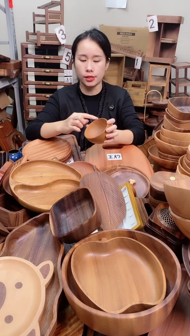 木  南美胡桃木碗10*5cm  内销   到手2个