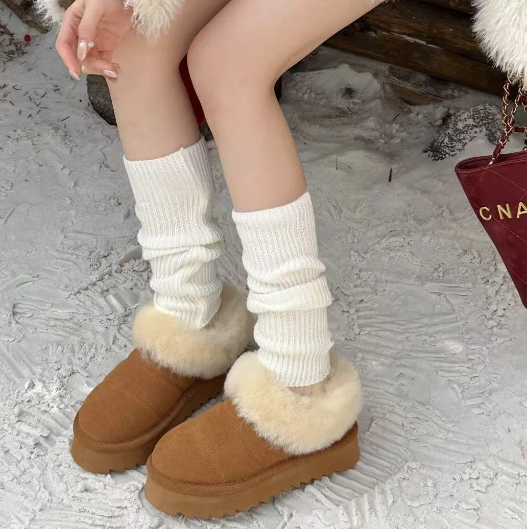 【毛绒绒】复古雪地靴女面包棉鞋舒服短靴2652