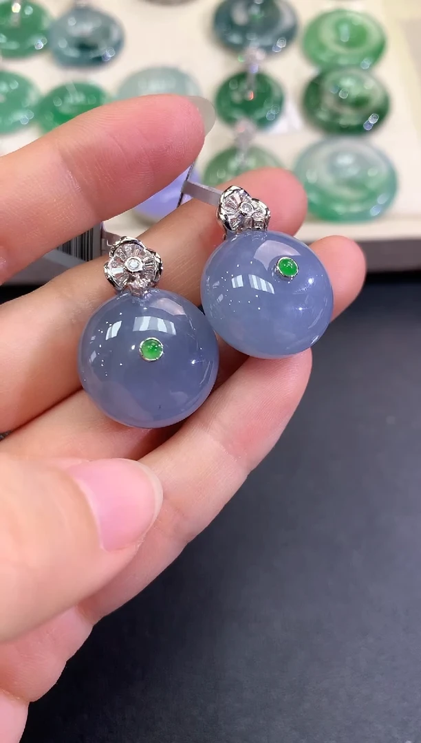 【闪购商品】翡翠颈饰18K金镶嵌B91 多样性一件发货紫货有色差