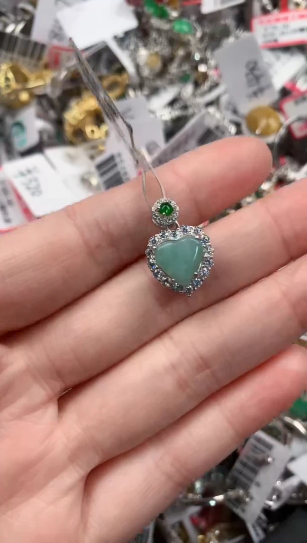 银S925镶嵌戒指翡翠999    1