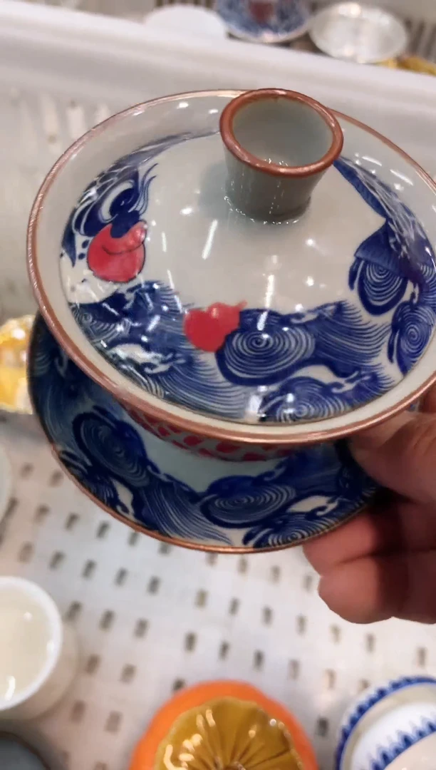 【闪购商品】【瓷心匠物】直播间福利专款鱼化龙盖碗